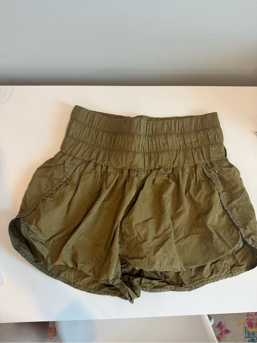 FP Movement by Free People Olive Green High-Waist Athletic Shorts